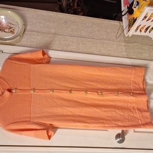 Tuscany Collection Womens Sweater Dress. Size Large.  NWOT Orange